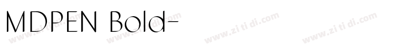 MDPEN Bold字体转换